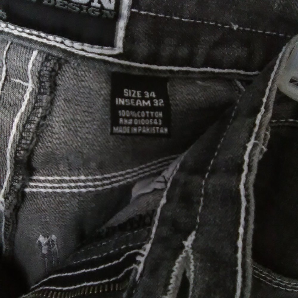 Evolution In Design Men's Jeans Color Black Size 34 - Picture 5 of 9